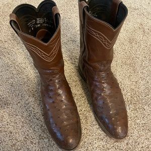 Justin Full-Quill Ostrich Roper Boots
